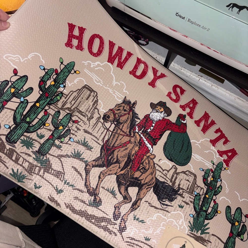 Howdy Santa Holiday Doormat